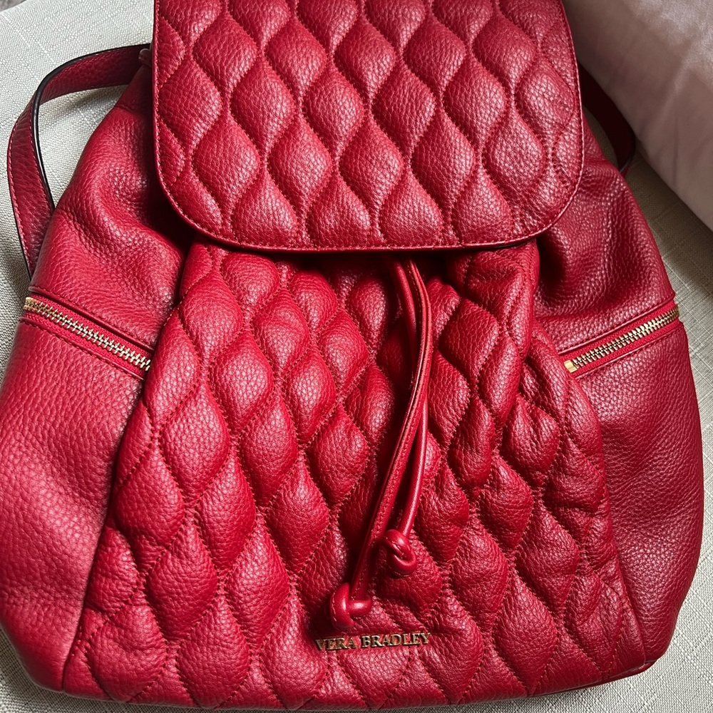 Vera Bradley Red Quilted Backpack
